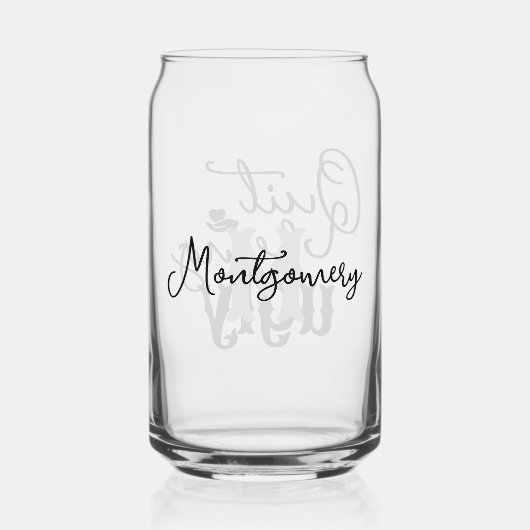 Zuid-Gezegden stoppen met lelijk zwart script Blikvorm Glas (Achterkant)