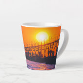 Zuid-Haven MI-vuurtoren bij zonsondergang Latte mo Mok (Rechterhoek)
