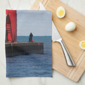 Zuid-Haven Zuid-Pierhead Lichte keukenhanddoek (Quarter Fold)