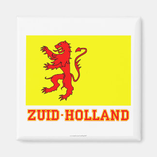 Zuid-Holland Vlag met naam Magneet
