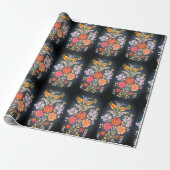 Zuid-Hongaars folkpatroon Cadeaupapier (Uitgerold)