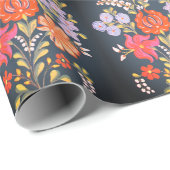 Zuid-Hongaars folkpatroon Cadeaupapier (Rol Hoek)