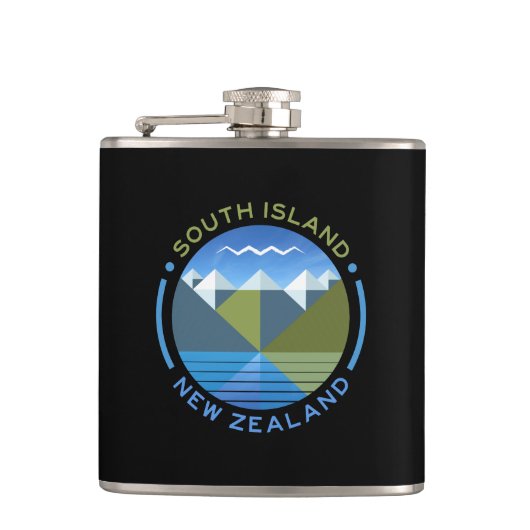 ZUID-IERLAND NIEUW-ZEELAND HIP-FLASK HEUPFLES (Voorkant)