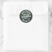 Zuid-Ierse gordeldier Funny St. Patrick's Day Ronde Sticker (Tas)