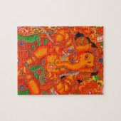 ZUID-INDIAANSE LORD GANESH TANJORE PAINTING LEGPUZZEL (Horizontaal)