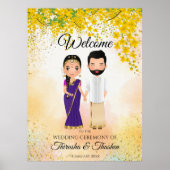 Zuid-Indiaas bruiloft Tamil Telugu Indiaas paar Poster (Voorkant)