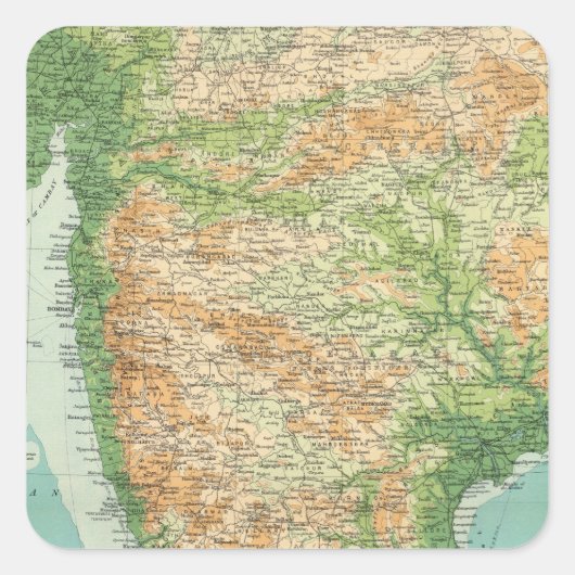 Zuid-Indiaas gedeelte Vierkante Sticker (Voorkant)