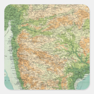 Zuid-Indiaas gedeelte Vierkante Sticker