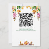 Zuid-Indiase bruiloft lotuslamp slingers sjabloon Kaart (Achterkant)