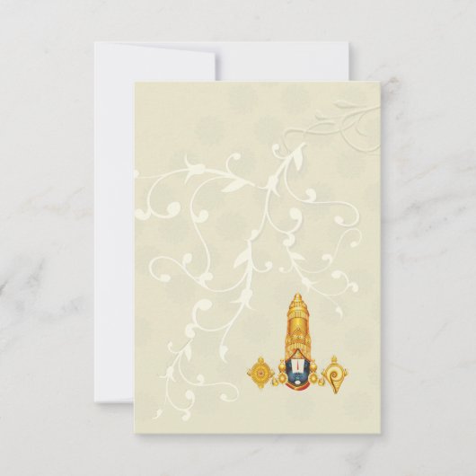 Zuid-Indiase hindoe bruiloft uitnodiging (Voorkant)