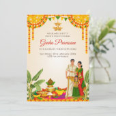 Zuid-Indiase Housewarming uitnodiging Digitaal (Staand voorkant)