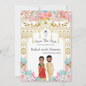 Zuid-Indiase save de datum sjabloon Kaart (Voorkant)