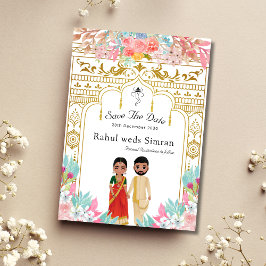 Zuid-Indiase save de datum sjabloon Kaart