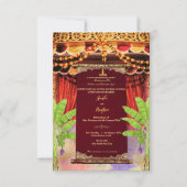 Zuid-Indiase scroll ontwerp bruiloft uitnodiging (Voorkant)