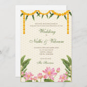 Zuid-Indiase trouwkaarten en Indiase trouwkaarten Kaart (Voorkant / Achterkant)