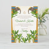 Zuid-Indiase trouwkaarten & Tamil bruiloft uitnodi Kaart (Staand voorkant)