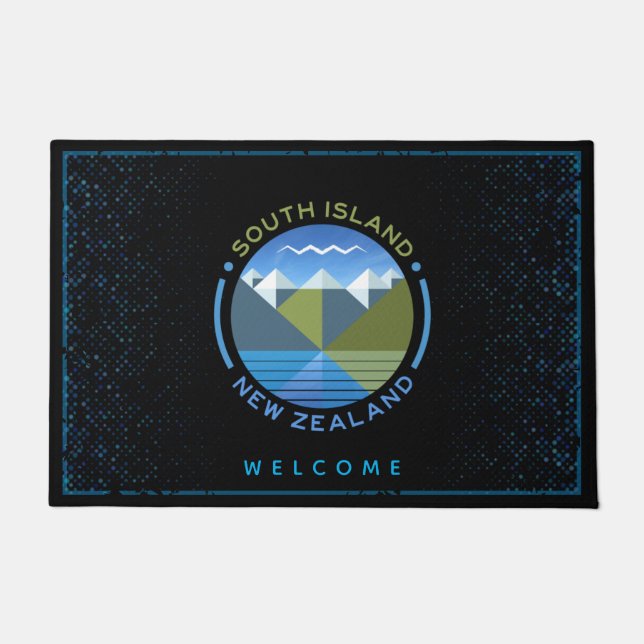 ZUID-ISLAND NIEUW-ZEELAND-DOORMAT DEURMAT (Voorkant)
