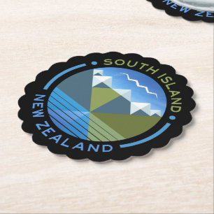 ZUID-ISLAND NIEUW-ZEELAND KARTONNEN ONDERZETTERS