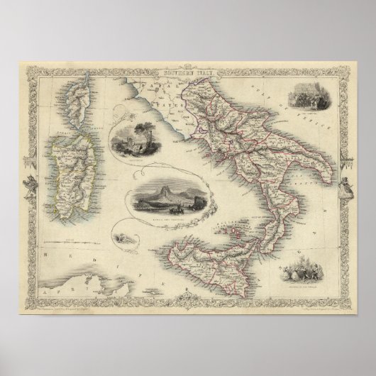 Zuid-Italië 5 Poster (Voorkant)