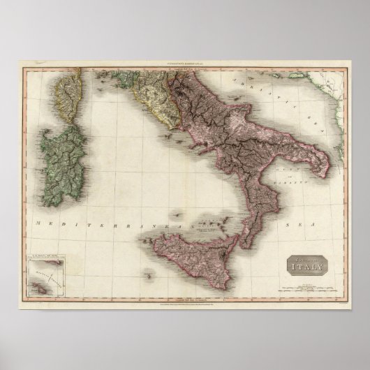 Zuid-Italië Poster (Voorkant)