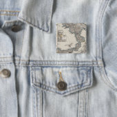 Zuid-Italië Vierkante Button 5,1 Cm (In situ)