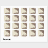 Zuid-Italië Vierkante Sticker (Vel)