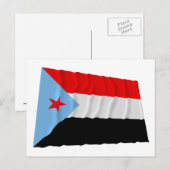 Zuid-Jemen Waving Flag (1967-1990) Briefkaart (Voorkant / Achterkant)