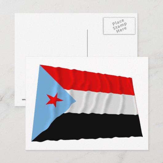 Zuid-Jemen Waving Flag (1967-1990) Briefkaart (Voorkant / Achterkant)