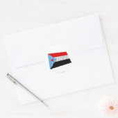 Zuid-Jemen wuivende vlag (1967-1990) Ronde Sticker (Envelop)