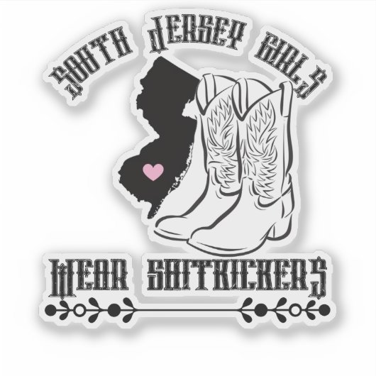 ZUID-JERSEY MEISJES STICKER (Voorkant)