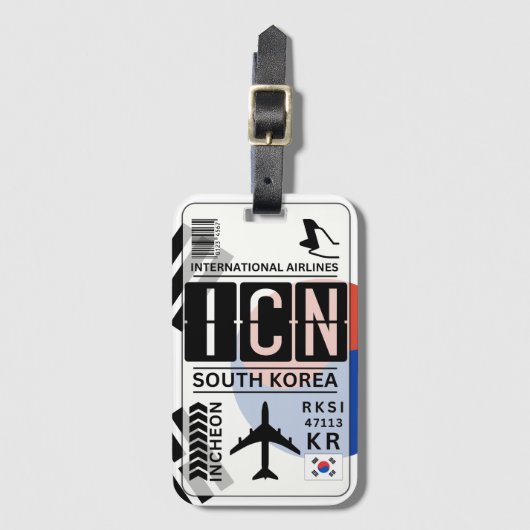 Zuid-Korea Bagagelabel (Voorkant (verticaal))