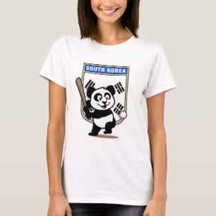 Zuid-Korea Baseball Panda T-shirt