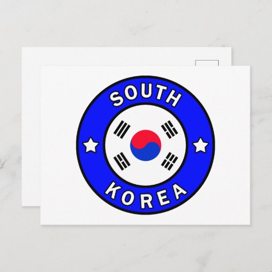 Zuid-Korea Briefkaart (Voorkant / Achterkant)