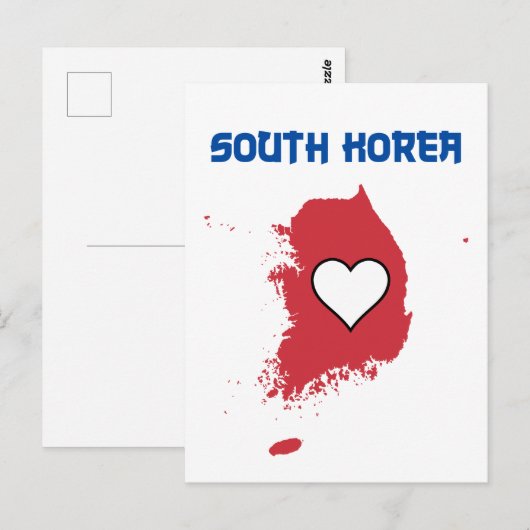 Zuid-Korea Briefkaart (Voorkant / Achterkant)