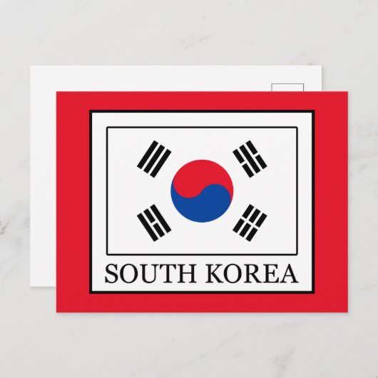 Zuid-Korea Briefkaart (Voorkant / Achterkant)