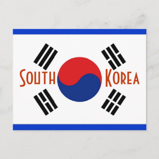 Zuid-Korea briefkaart (Voorkant)