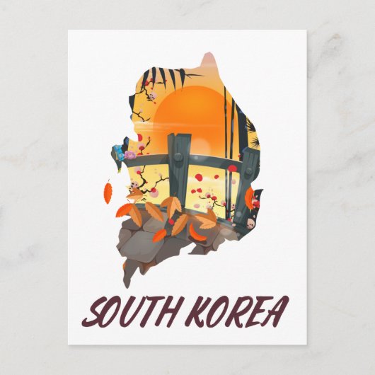 Zuid-Korea Briefkaart (Voorkant)