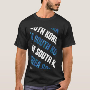 Zuid-Korea Camo Patroon Blauwe Camouflage T-shirt