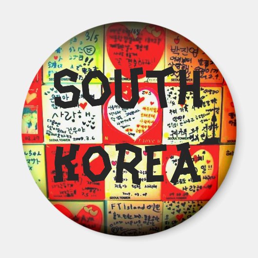 Zuid-Korea cirkelmagneet Magneet (Voorkant)