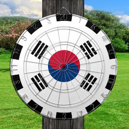 Zuid-Korea Dartboard en Koreaanse vlag/spelraad Dartbord