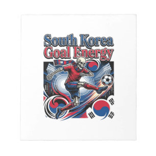 Zuid-Korea Doel Energie Skelet Aanvaller Naties B Notitieblok
