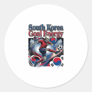 Zuid-Korea Doel Energie Skelet Aanvaller Naties B Ronde Sticker