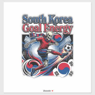 Zuid-Korea Doel Energie Skelet Aanvaller Naties B Sticker
