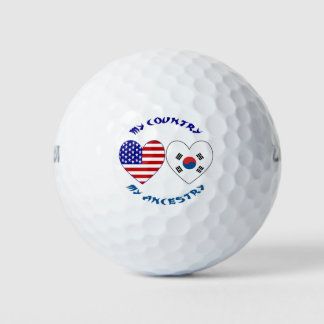 Zuid-Korea en de VS Hart Mijn Land Mijn Afkomst  Golfballen