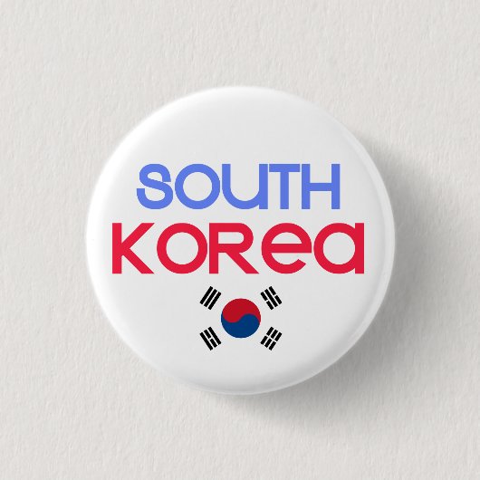 Zuid-Korea en een Zuid-koreaanse vlag Ronde Button 3,2 Cm (Voorkant)