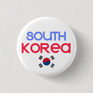 Zuid-Korea en een Zuid-koreaanse vlag Ronde Button 3,2 Cm
