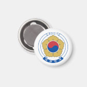 Zuid-Korea en Koreaans wapenschild, vlag/reis Magneet (Voorkant / Achterkant)