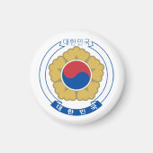 Zuid-Korea en Koreaans wapenschild, vlag/reis Magneet (Voorkant)