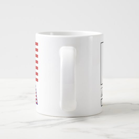 Zuid-Korea en VS Vlaggen Grote Koffiekop (Achterkant)