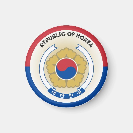 Zuid-Korea Erfgoed Embleem Magneet (Voorkant)
